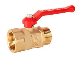 Кран шаровой ГАЛЛОП, ПРАКТИК 121, Ду 50, Ру 16, ВР/НР, латунь, ручка рычаг, 103287